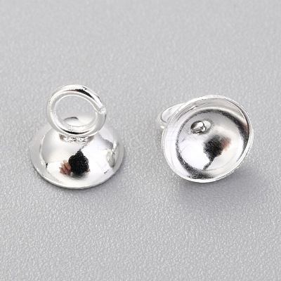201 Stainless Steel Bead Cap Pendant Bails STAS-G224-24S-04-1