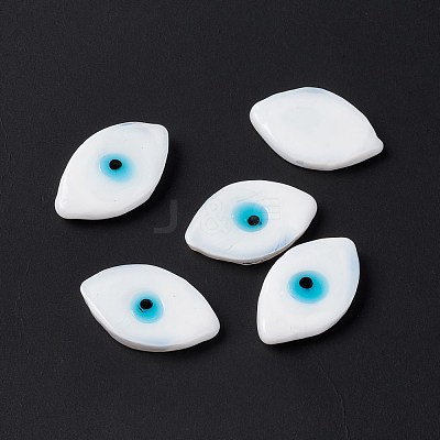 Handmade Evil Eye Lampwork Cabochons LAMP-F025-06B-1