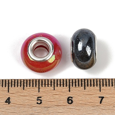 Opaque Resin European Beads RESI-C059-01E-1