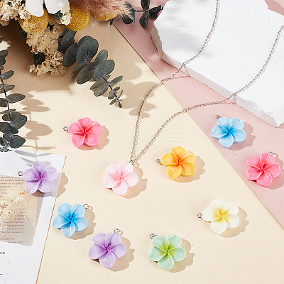 60Pcs Opaque Resin Pendants RESI-ME0001-43-1