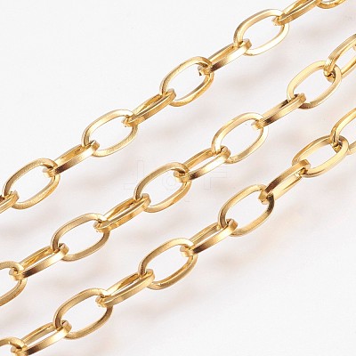 Ion Plating(IP) Handmade 304 Stainless Steel Cable Chains STAS-P200-27G-1