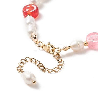 3Pcs 3 Style Natural Pearl & Polymer Clay Beaded Bracelets Set BJEW-TA00236-1
