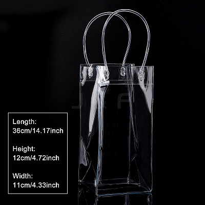 Valentine's Day Transparent PVC Plastic Bag with Handle ABAG-BC0001-20-1