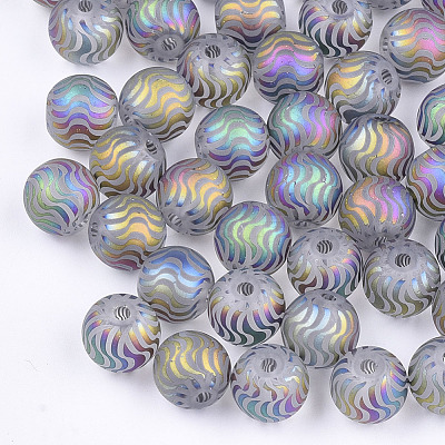 Electroplate Glass Beads X-EGLA-S178-02E-1