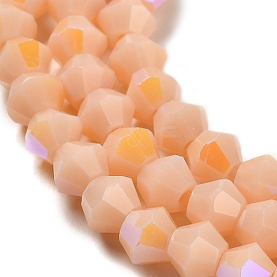 Opaque Solid Color Imitation Jade Glass Beads Strands GLAA-F029-P4mm-D06-1