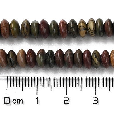 Natural Polychrome Jasper/Picasso Stone/Picasso Jasper Beads Strands G-Z030-A19-01-1