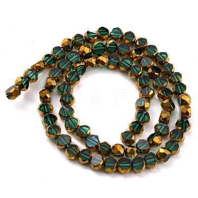Electroplate Transparent Glass Beads Strands EGLA-G037-02A-HP07-1