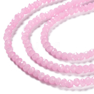 Baking Paint Imitation Jade Glass Bead Strands X-DGLA-A034-J4MM-A26-1