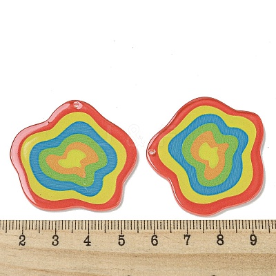 Opaque Acrylic Pendants BACR-D002-02-1