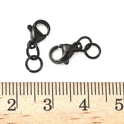 304 Stainless Steel Lobster Claw Clasps STAS-K313-01B-EB-1