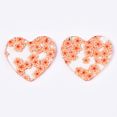 Transparent Clear Cellulose Acetate(Resin) Pendants KY-T040-56D-1