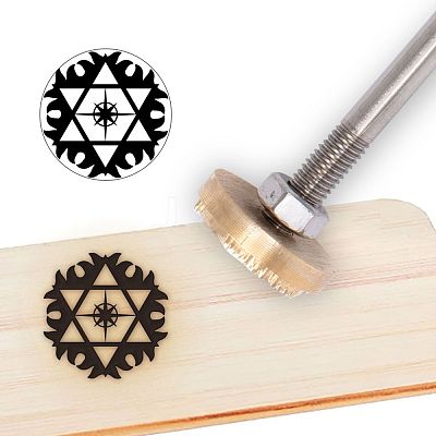Stamping Embossing Soldering Brass with Stamp AJEW-WH0113-15Y-1