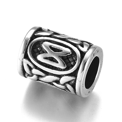 304 Stainless Steel European Beads OPDL-G010-07AS-14B-1