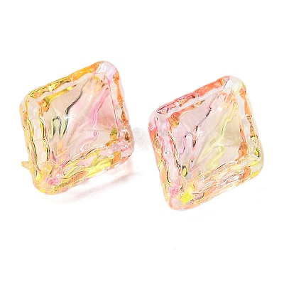 51Pcs Transparent Two Tone Acrylic Beads MACR-K359-19A-1