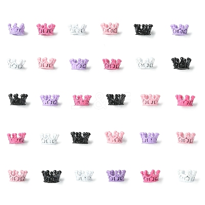 30Pcs 5 Colors Alloy Crown European Beads FIND-YW0011-91-1