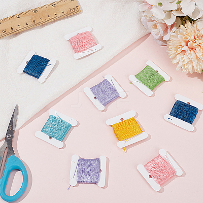 24Pcs 6 Colors Polyester Embroidery Threads DIY-CY0003-59-1