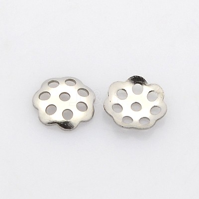 Tarnish Resistant Filigree Multi-Petal 304 Stainless Steel Bead Caps STAS-N039-03-1