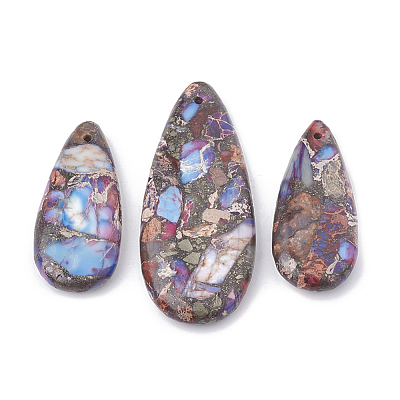 Natural Regalite/Imperial Jasper/Sea Sediment Jasper Pendants G-S328-003R-1
