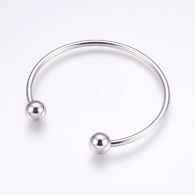 Tarnish Resistant 304 Stainless Steel European Style Bangles Making PPJ-G001-04P-1