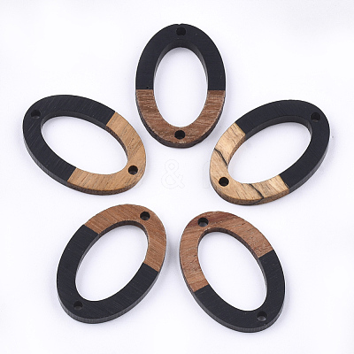 Resin & Walnut Wood Links connectors X-RESI-S367-08B-1