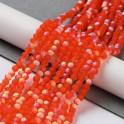 Transparent Glass Beads Strands EGLA-A034-T4mm-MB25-1