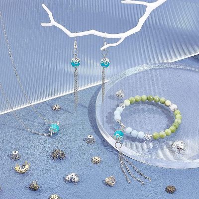 600Pcs 12 Style Multi-Petal Iron Bead Caps IFIN-FH0001-58-1