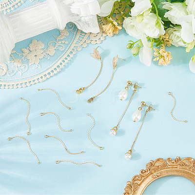 20Pcs Brass Chain Links connectors KK-BBC0021-48-1