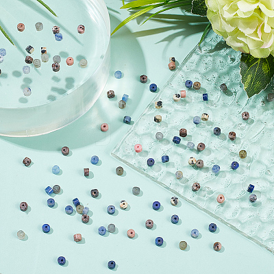 210Pcs 7 Styles Natural Mixed Gemstone Beads G-AR0005-84-1