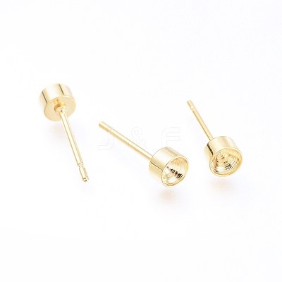 304 Stainless Steel Stud Earring Settings STAS-I088-H-05G-1