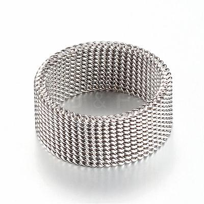 Tarnish Resistant 304 Stainless Steel Finger Rings MAK-R010-17mm-1