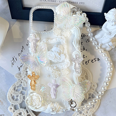 140Pcs 4 Colrs Virgin Mary Resin Cabochons MRMJ-OC0003-38-1