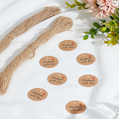 200Pcs Kraft Paper Gift Tags SCRA-LP0001-02-1