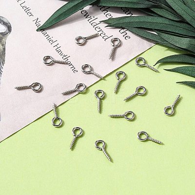 Tarnish Resistant 304 Stainless Steel Screw Eye Pin Peg Bails STAS-L234-165A-P-1