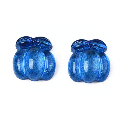 Autumn Theme Spray Painted Transparent Resin Cabochons CRES-S302-65-A06-1