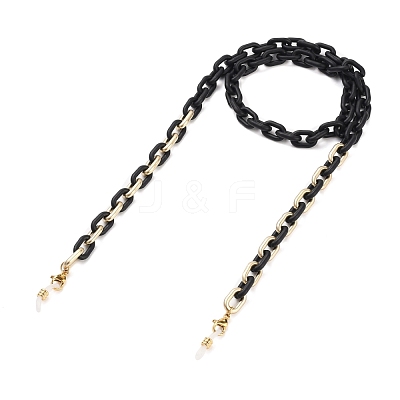 Spray Painted CCB Plastic Linking Eyeglasses Chains AJEW-EH00240-02-1