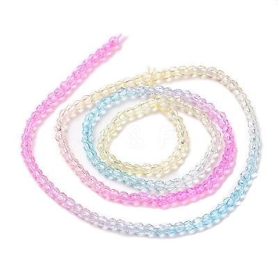 Transparent Gradient Color Glass Beads Strands LS-GLAA-G101-2mm-10-1