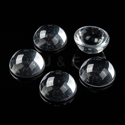 Transparent Half Round Glass Cabochons LS-X-GGLA-R027-30mm-1
