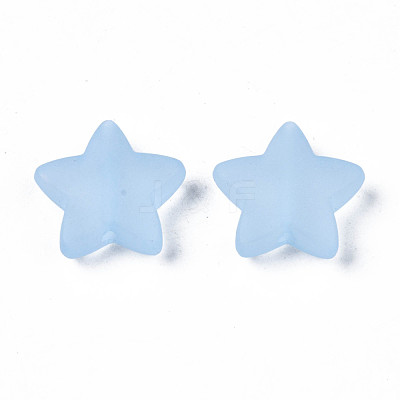 Transparent Frosted Acrylic  Beads FACR-N002-01A-1