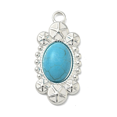 Dyed Synthetic Turquoise Pendants LS-STAS-G374-05S-01-1