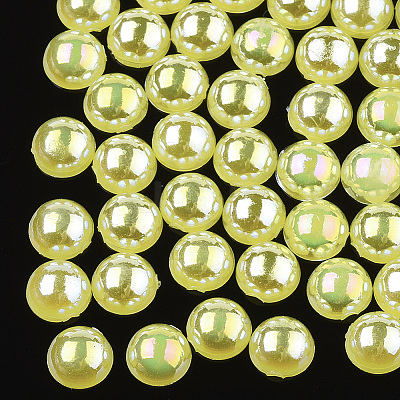ABS Plastic Imitation Pearl Cabochons OACR-S025-5mm-05-1