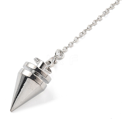 Brass Dowsing Pendulum Big Pointed Cone Pendants KK-H491-05P-1