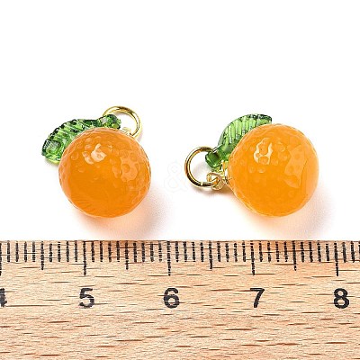 Dyed Natural Agate Orange Charms G-U025-07G-1
