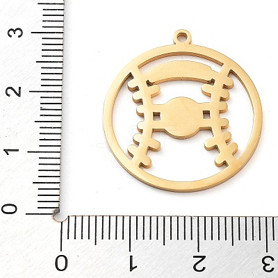 304 Stainless Steel Pendants STAS-M076-09G-1
