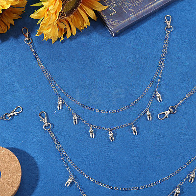 4Pcs Brass Chain Belts HJEW-CA00099-1