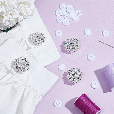 24Pcs 2 Style Alloy Rhinestone Cufflinks DIY-NB0013-81-1