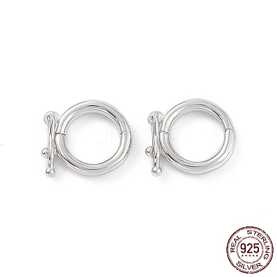Anti-Tarnish Rhodium Plated 925 Sterling Silver Twister Clasps STER-K173-26P-1