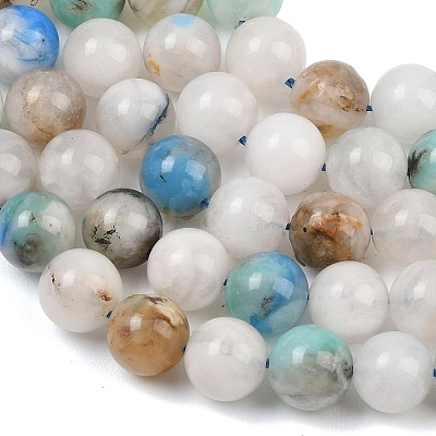 Natural Azurite Beads Strands G-L647-A01-10mm-1