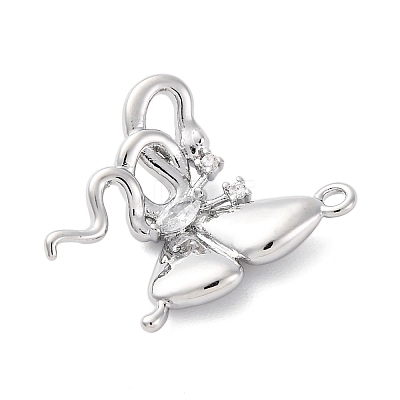 Brass Rhinestone Pendants KK-E793-25P-1