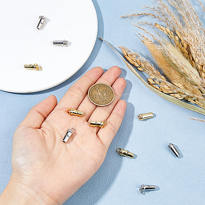 12Pcs 2 Colors Brass Pendants KK-HS0001-45-1