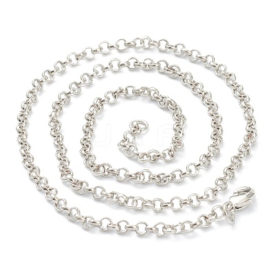 Brass Rolo Chain Necklace Making MAK-F036-01P-1